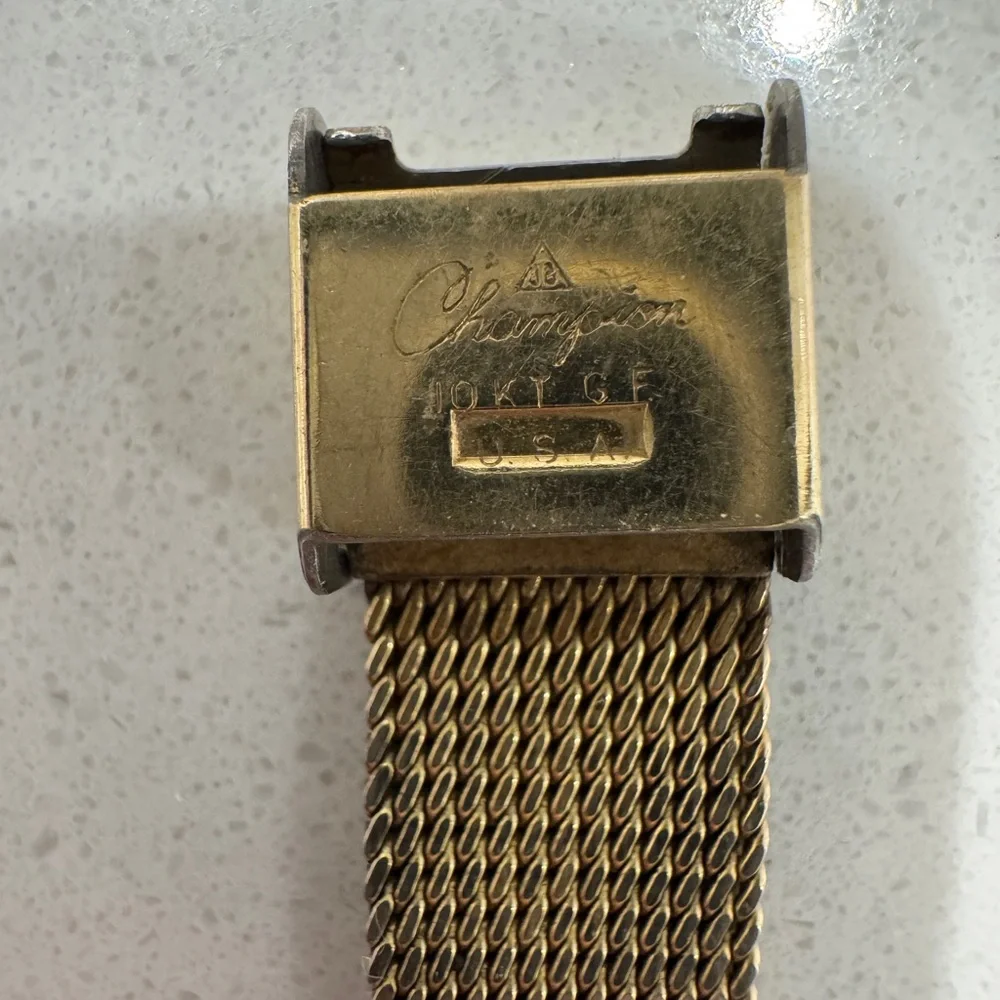 Omega Women's Gold Mesh Bracelet Watch